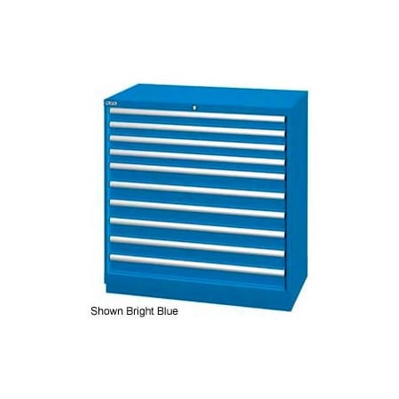 Lista International Lista 40-1/4"W Drawer Cabinet, 10 Drawer, 162 Compart - Bright Blue, Keyed Alike XSHS0900-1002BBKA